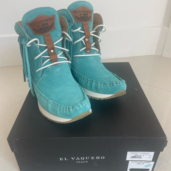 El Vaquero Eleven Suede Marine Booties - Picture 5 of 8